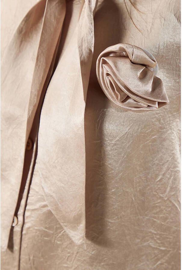 LabeL DOT acetaat blouse champagne - Foto 2