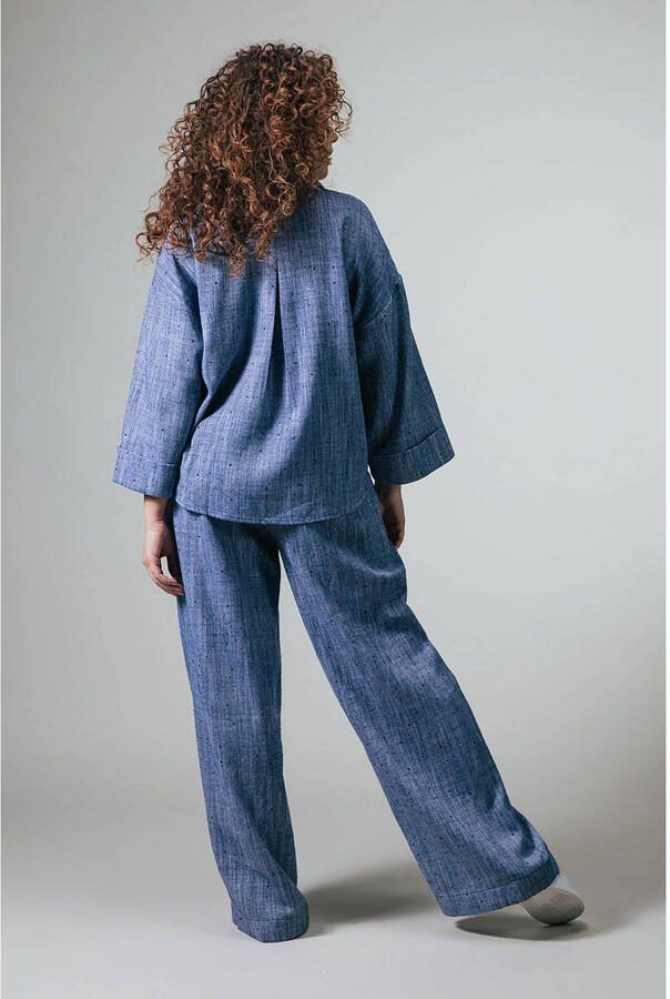 LabeL DOT blouse dark blue denim - Foto 2