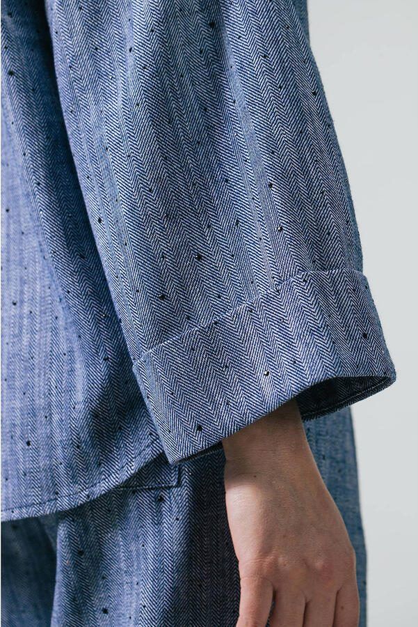 LabeL DOT blouse dark blue denim - Foto 3