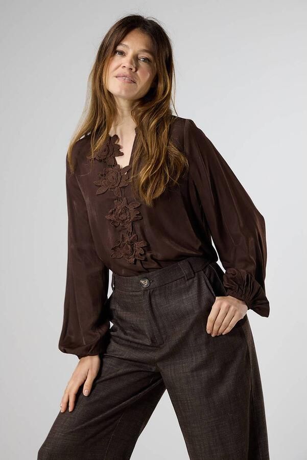 LabeL DOT blouse donkerbruin