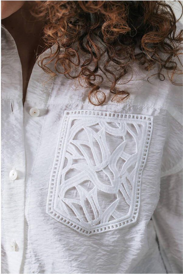 LabeL DOT blouse wit broderie - Foto 3