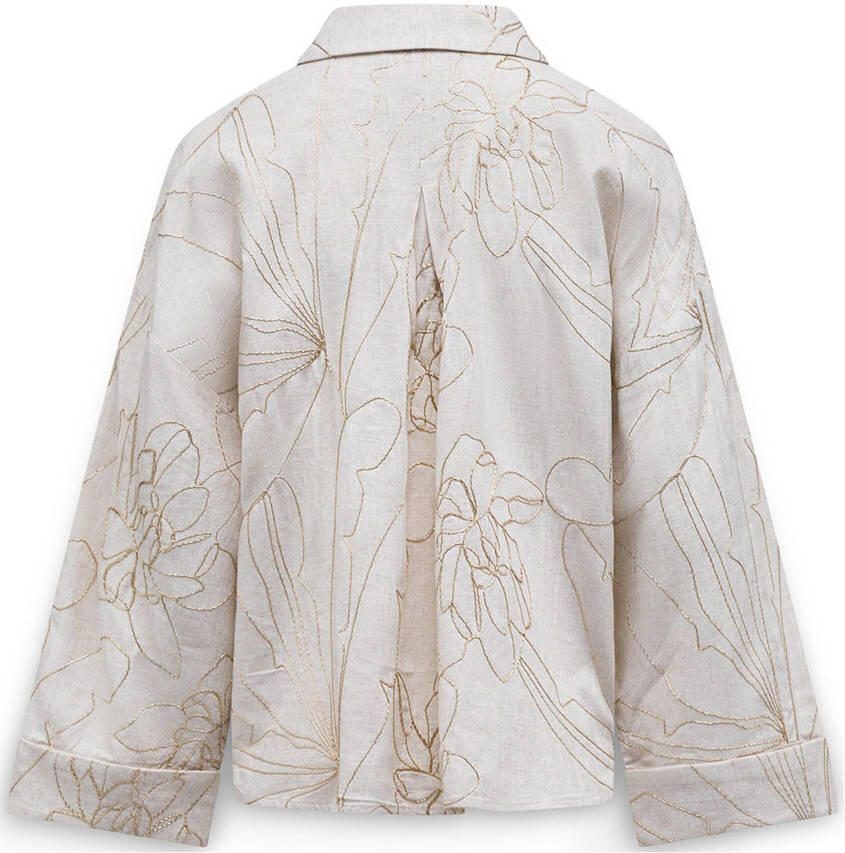 LabeL DOT gebloemde blouse wit