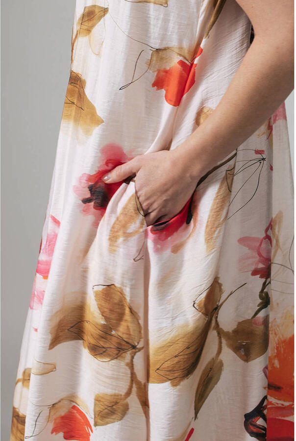LabeL DOT gebloemde maxi jurk multi