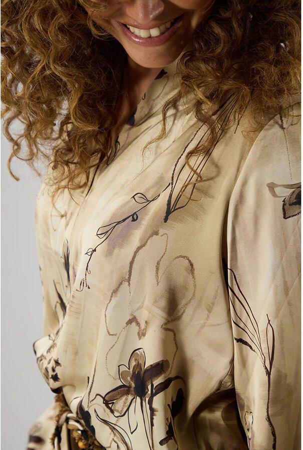LabeL DOT gebloemde top beige - Foto 2