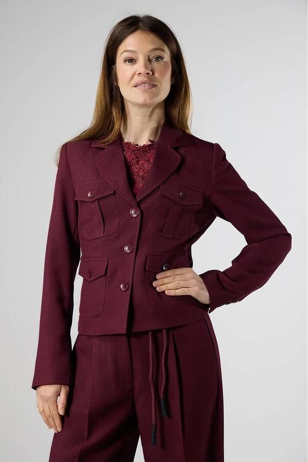 LabeL DOT getailleerde blazer donkerrood