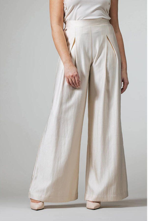 LabeL DOT high waist palazzo broek ecru