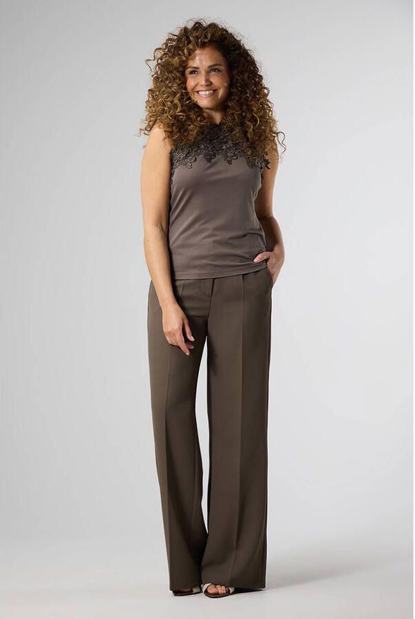 LabeL DOT kanten top taupe - Foto 3