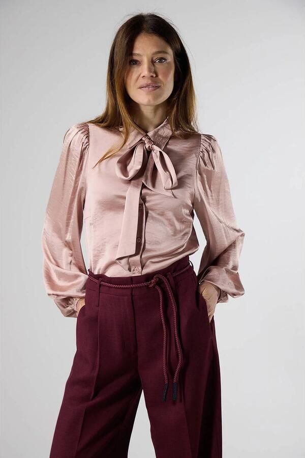 LabeL DOT rechtvallende blouse oudroze - Foto 3