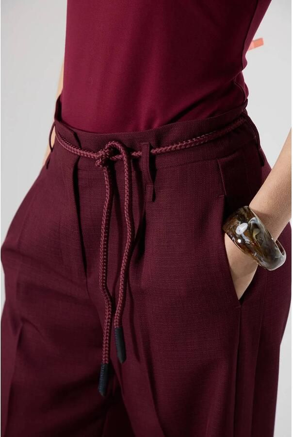 LabeL DOT wide leg pantalon donkerrood - Foto 2