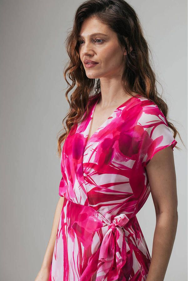 LabeL DOT wikkel- overslagjurk roze - Foto 2