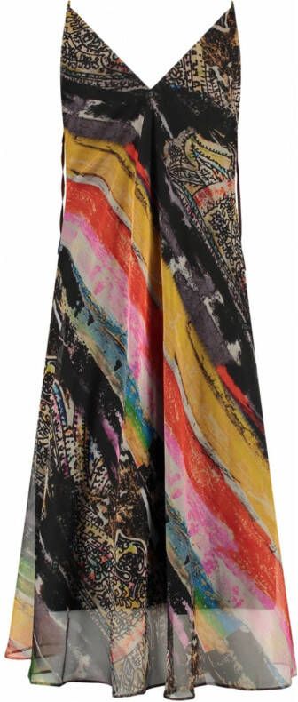 LabeL DOT semi-transparante jurk Sandra met all over print multi