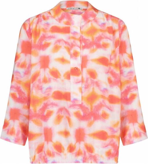 LabeL DOT tie-dye top Arona offwhite roze oranje