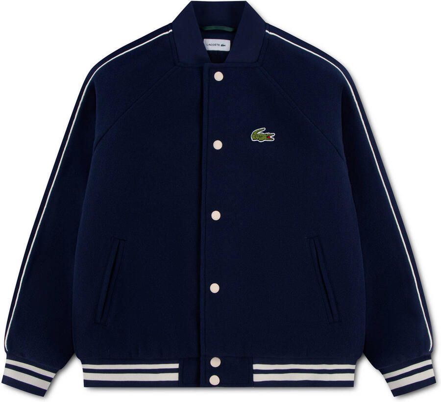 Lacoste baseballjack met logo donkerblauw