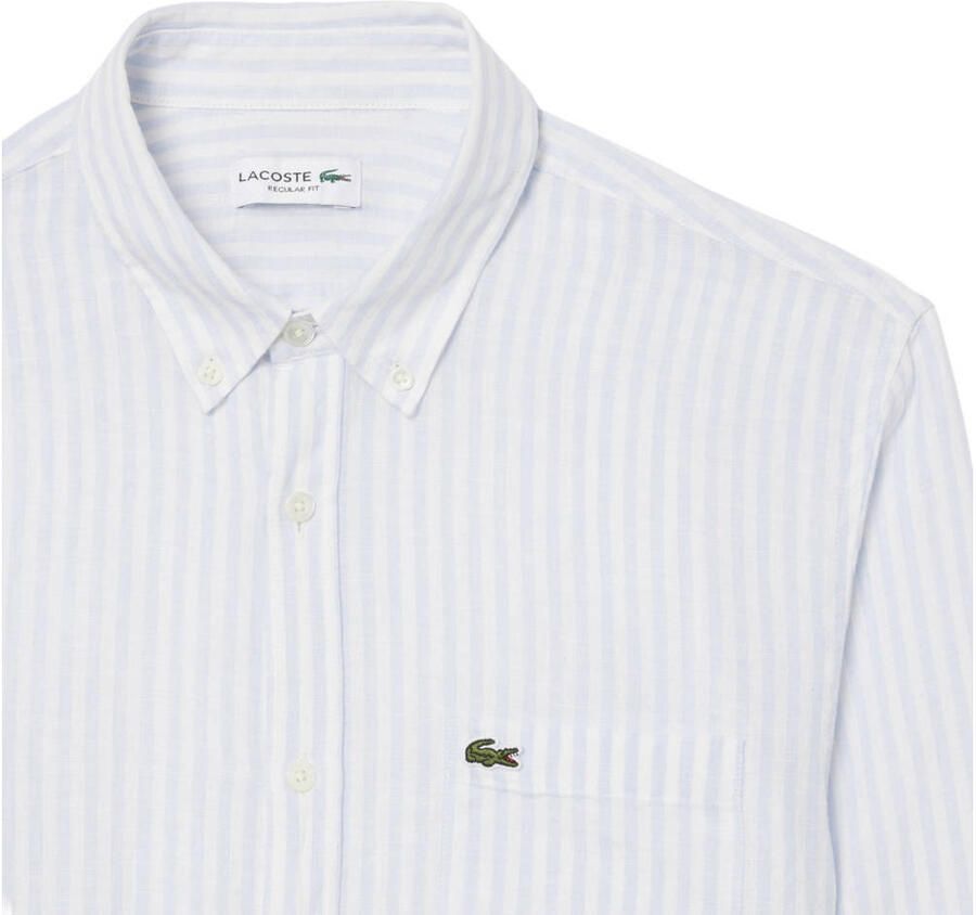 Lacoste casual overhemd lichtblauw - Foto 2