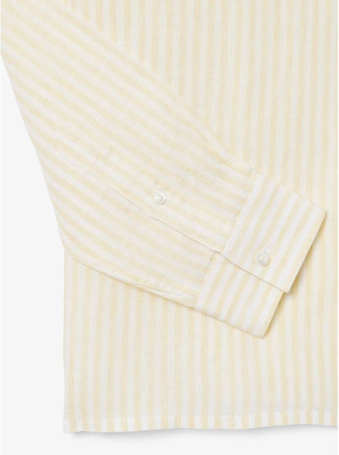 Lacoste casual overhemd lichtgeel - Foto 3