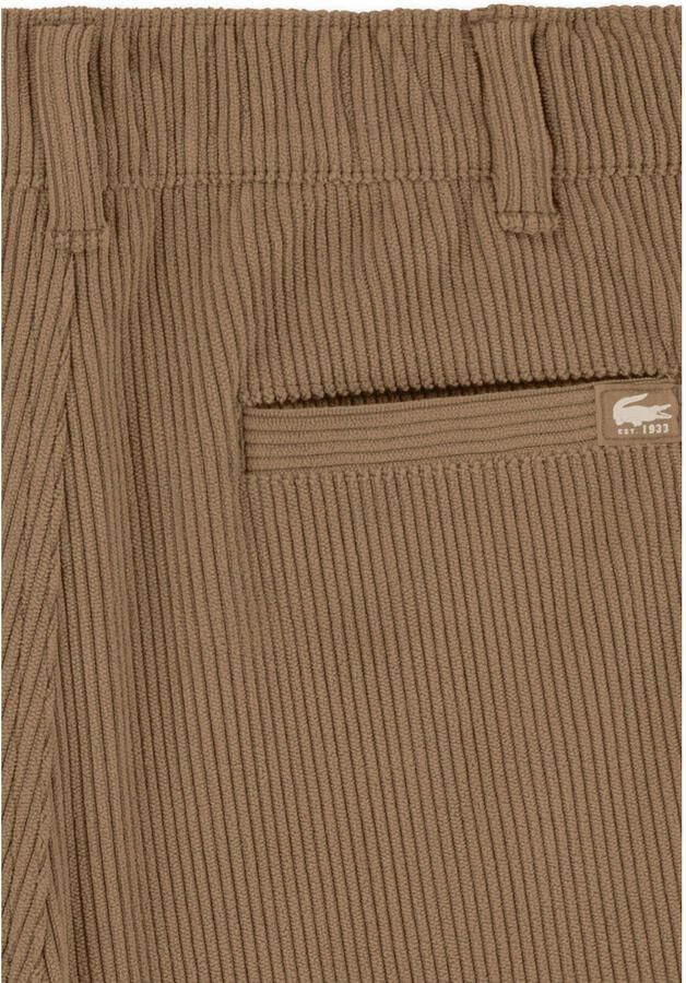 Lacoste corduroy casual broek lichtbruin - Foto 2