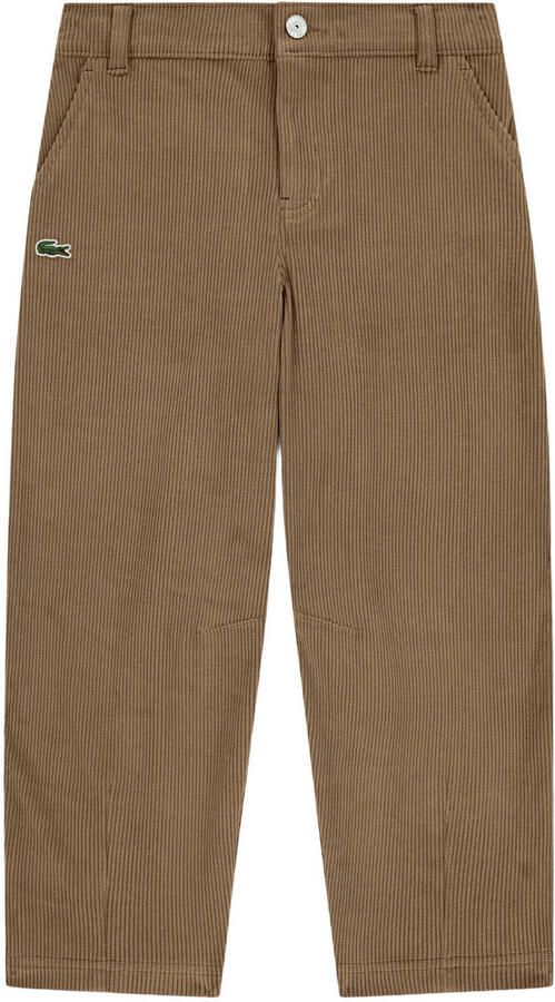 Lacoste corduroy casual broek lichtbruin