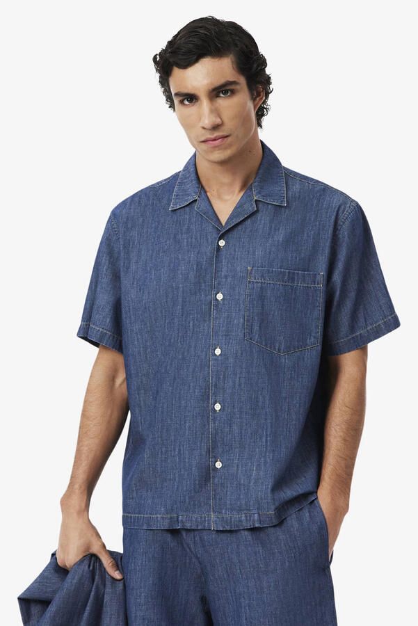 Lacoste relaxed fit vrijetijdsoverhemd van puur katoen