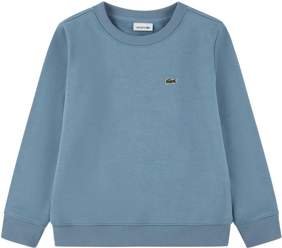 Lacoste fleece sweater met logo blauw