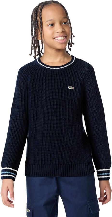 Lacoste gebreide trui met wol donkerblauw