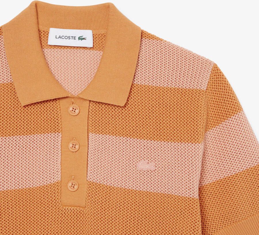 Lacoste gestreept T-shirt oranje - Foto 2