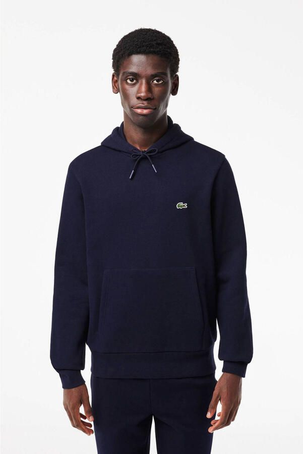 Lacoste Organisch Katoenen Hoodie Comfortabel en Stijlvol Blauw Heren