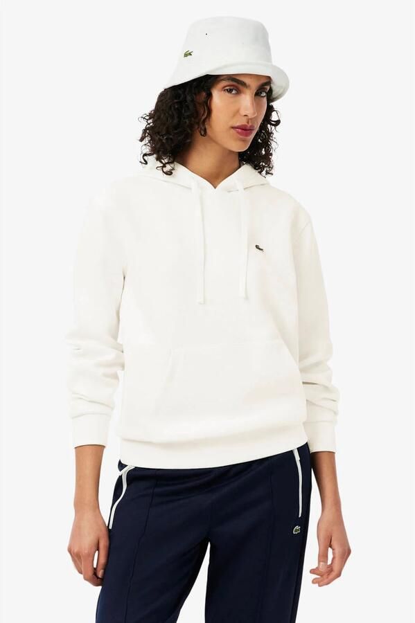 Lacoste hoodie met logo ecru