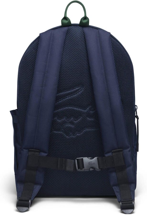 Lacoste katoenen rugzak met logo donkerblauw Logo - Foto 3