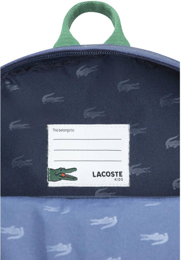 Lacoste katoenen rugzak met logo donkerblauw Logo - Foto 2