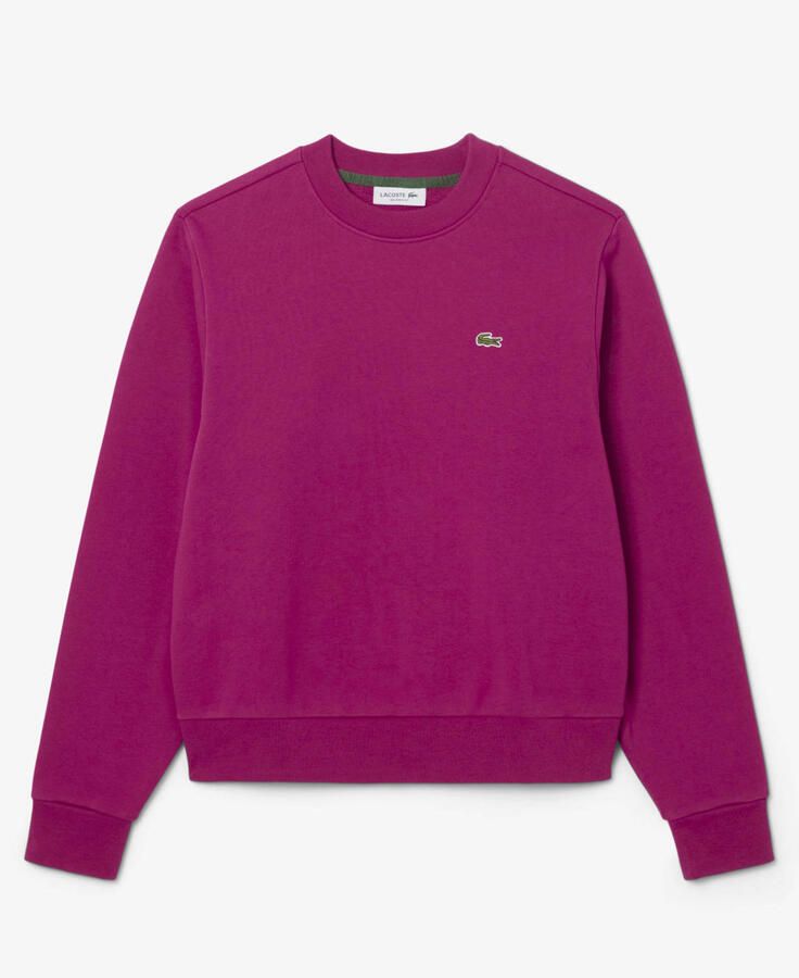Lacoste katoenen sweater met logo fuchsia