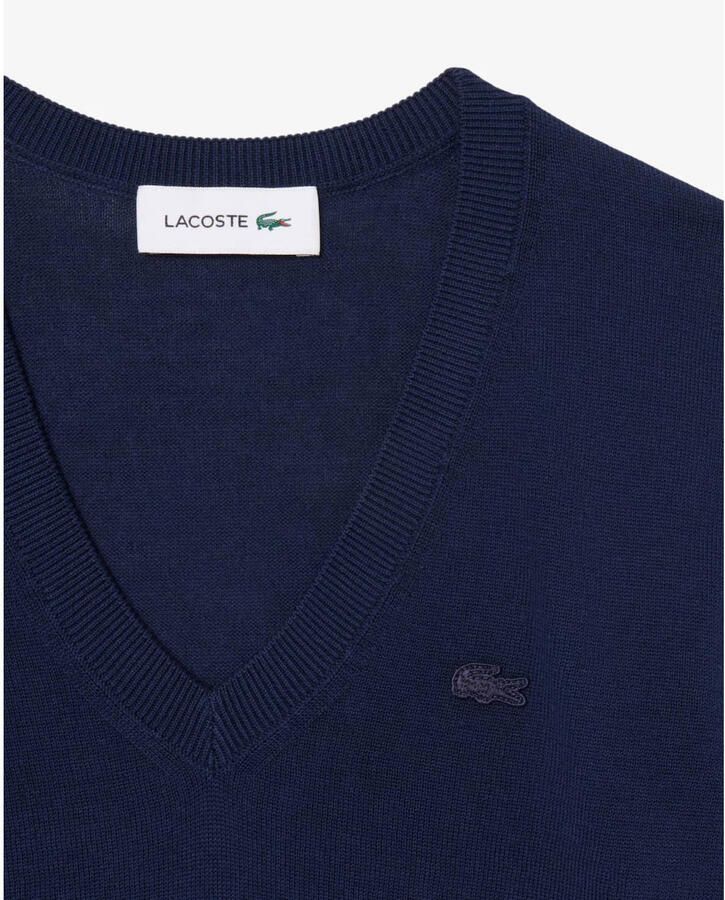 Lacoste katoenen trui donkerblauw - Foto 2
