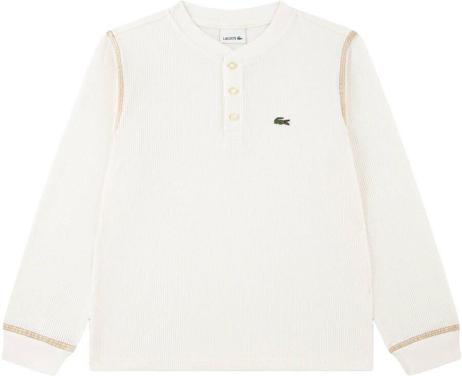 Lacoste longsleeve met logo wit