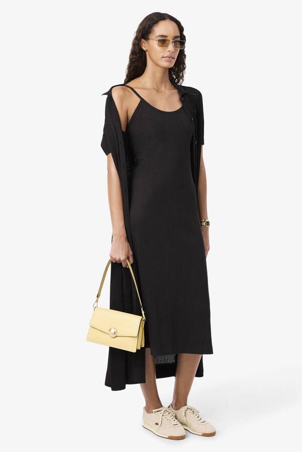 Lacoste midi jurk zwart - Foto 3