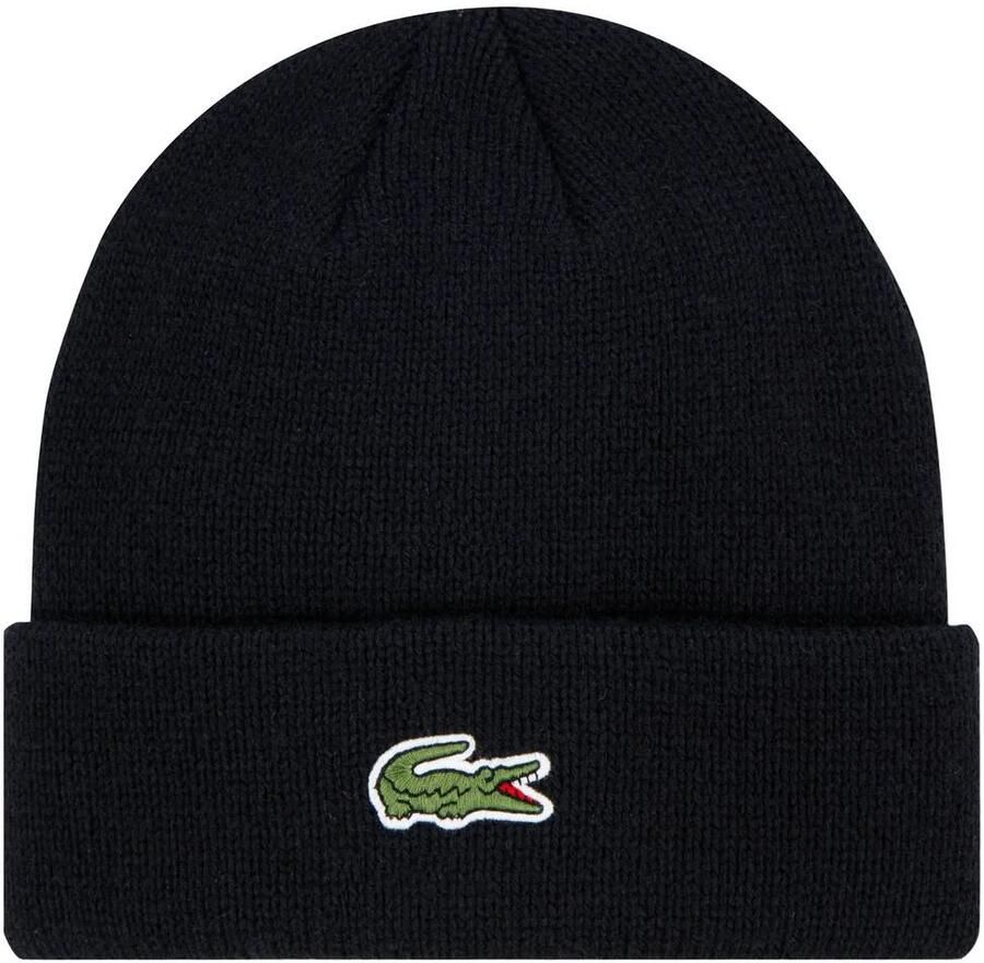 Lacoste muts met logo zwart Jongens Polyester Effen