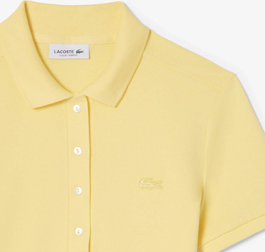 Lacoste Gele Slim Fit Katoenen Polo Shirt Geel Dames - Foto 2