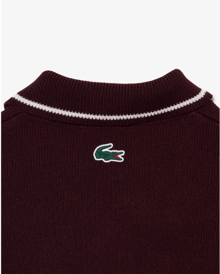 Lacoste pullover met wol donkerrood - Foto 2