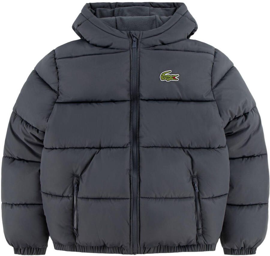Lacoste quilted gewatteerde jas antraciet