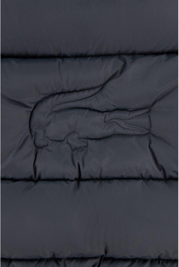 Lacoste quilted gewatteerde jas antraciet - Foto 3