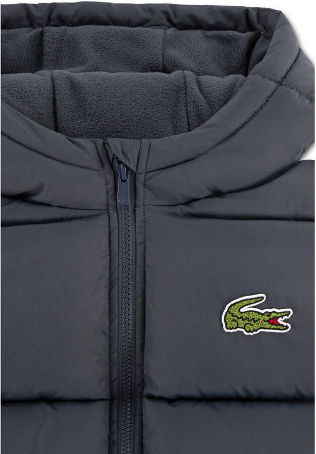 Lacoste quilted gewatteerde jas antraciet - Foto 2