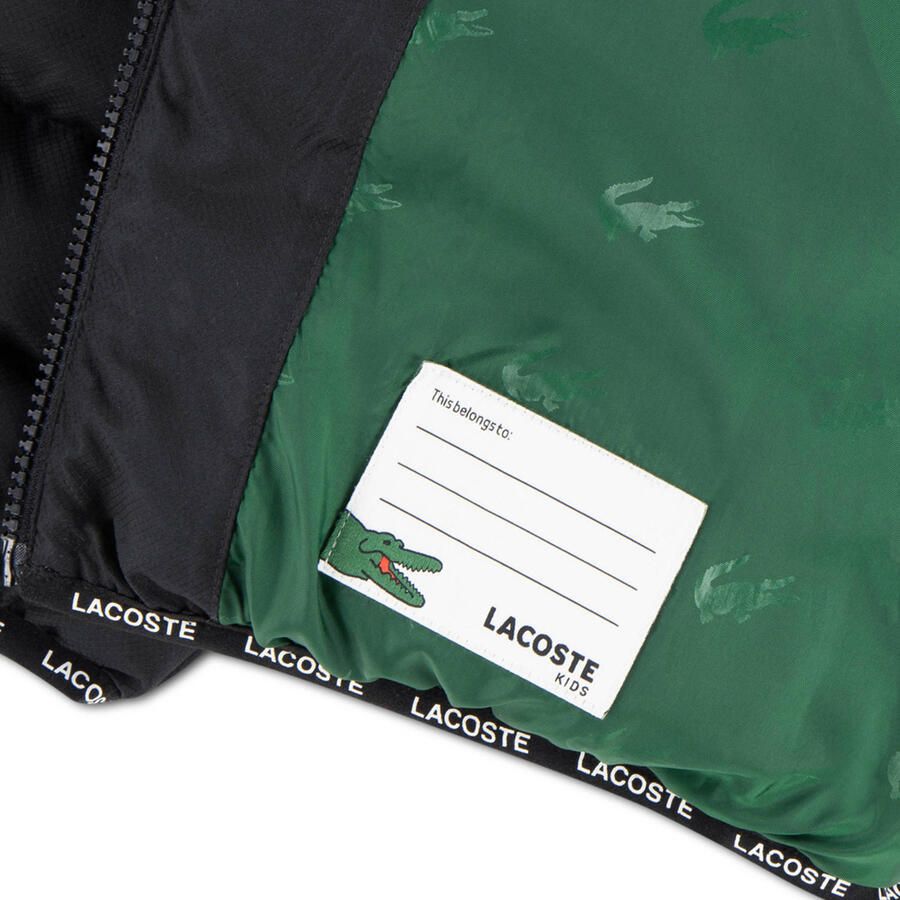 Lacoste quilted gewatteerde jas met logo zwart - Foto 2