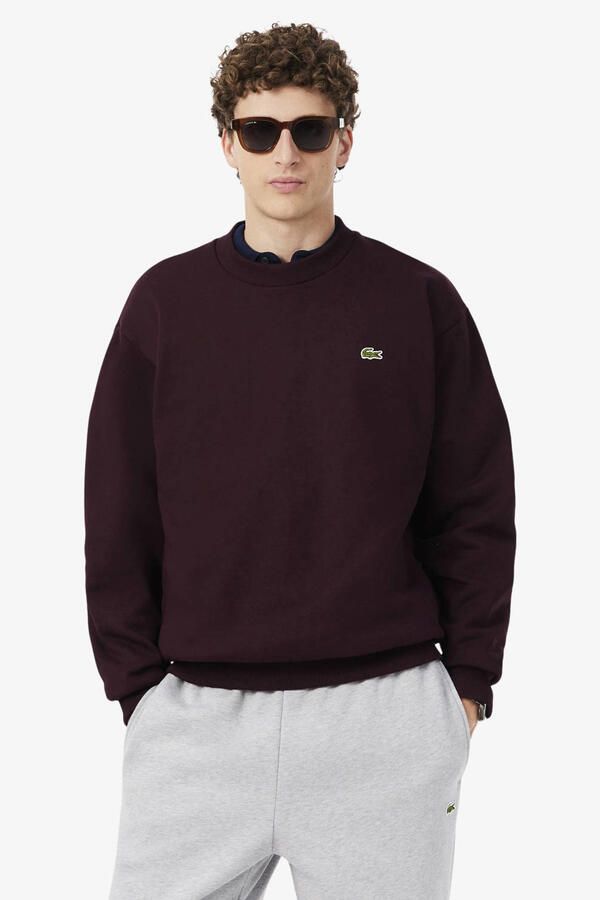 Lacoste Sweater Sweatshirt Crew Neck Marron