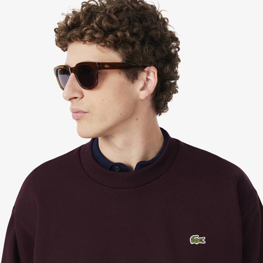 Lacoste Sweater Sweatshirt Crew Neck Marron - Foto 2
