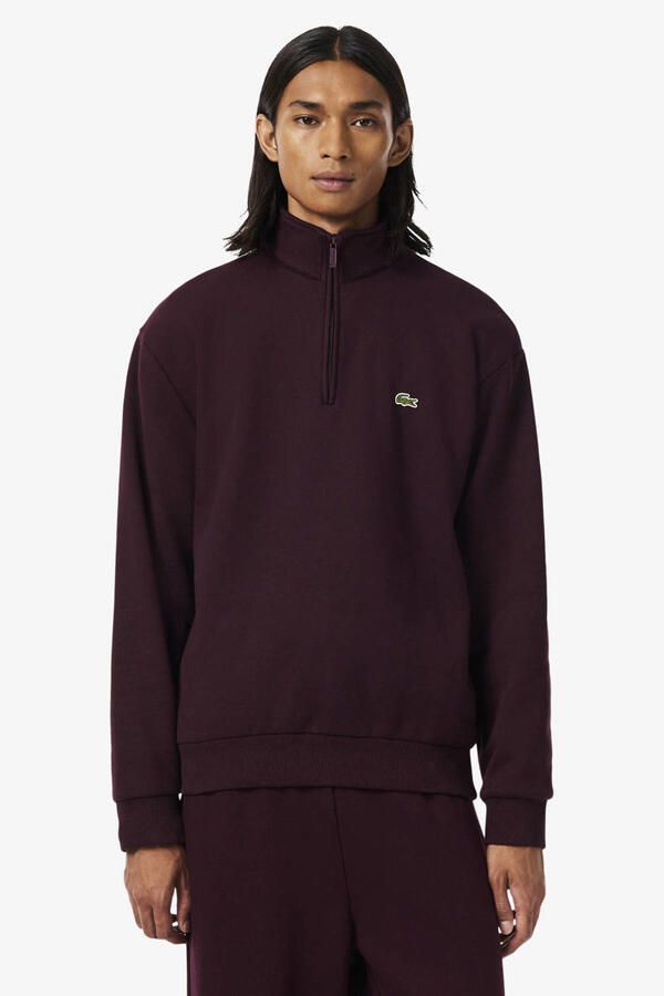 Lacoste regular fit trui donkerrood