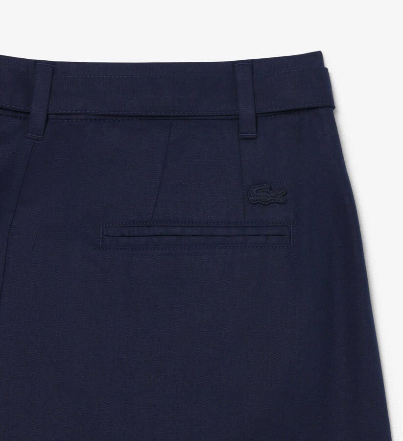 Lacoste regular high waist casual short donkerblauw - Foto 2