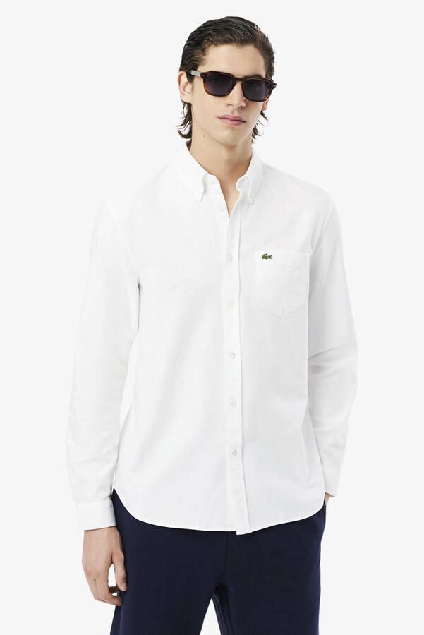 Lacoste Regular fit vrijetijdsoverhemd van puur katoen