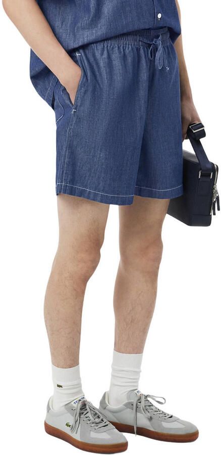 Lacoste relaxed fit korte jeans van puur katoen