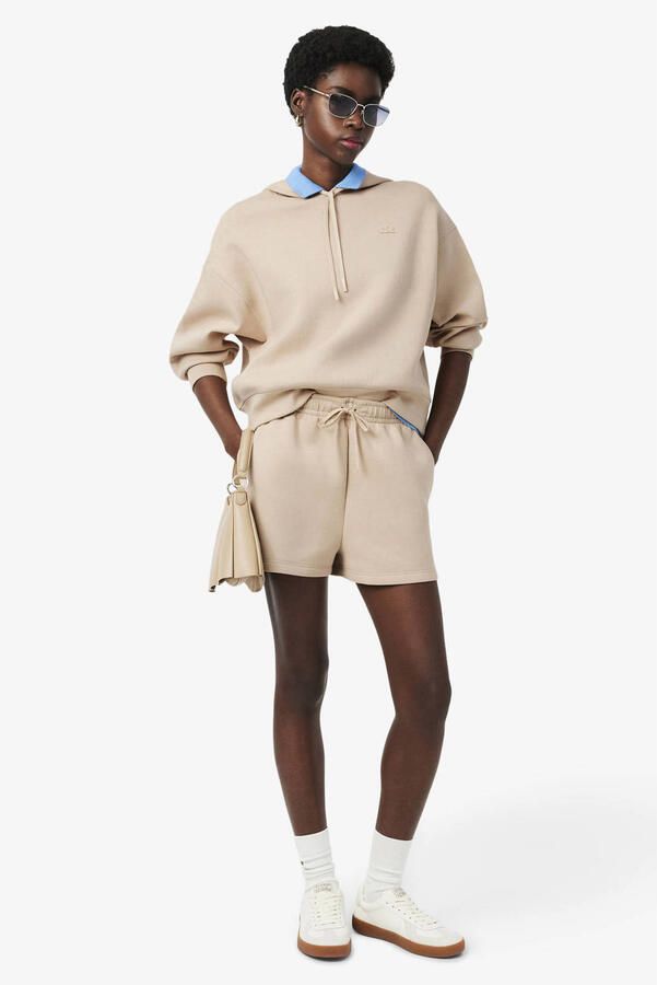 Lacoste relaxed high waist sweatshort beige - Foto 2