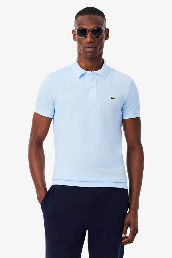 LACOSTE Heren Polo's & T-shirts Regular Fit Cotton Blend Polo Shirt Lichtblauw - Foto 9