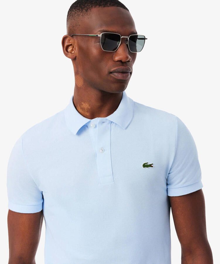 LACOSTE Heren Polo's & T-shirts Regular Fit Cotton Blend Polo Shirt Lichtblauw - Foto 8