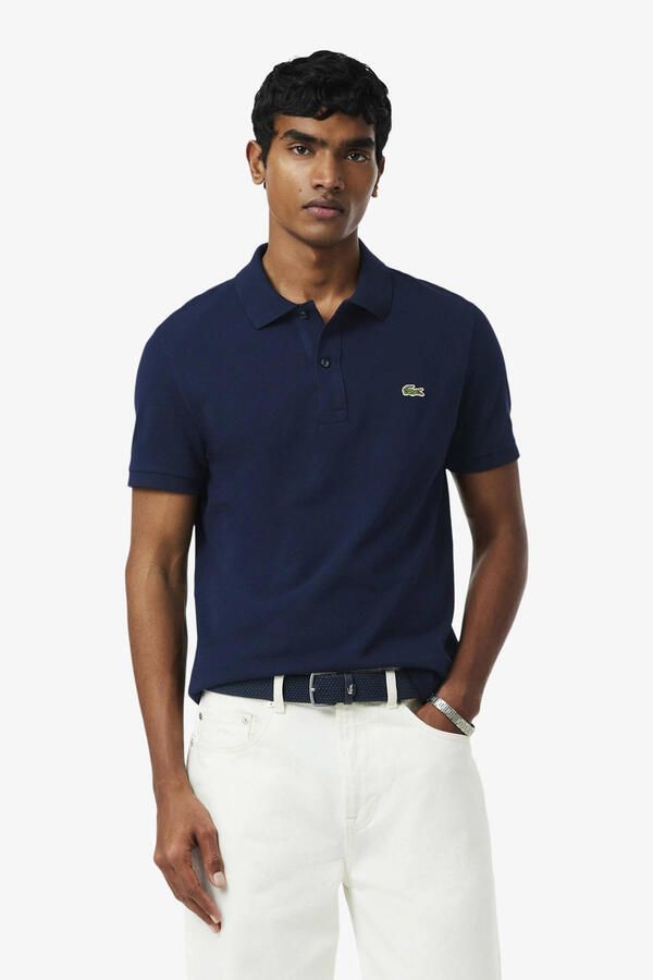 Lacoste Slim fit polo van effen petit piqué Navy Blue Blauw Heren - Foto 6